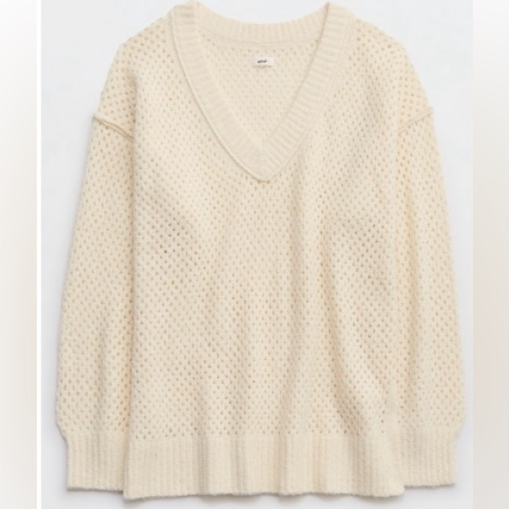 Aerie Oversized V-Neck Sweater